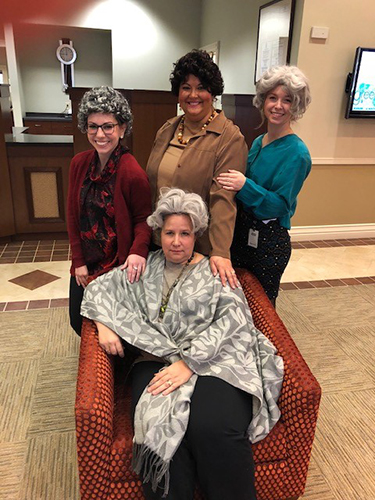 Bank of Washington employees dressed up as the Golden Girls for Halloween 2018